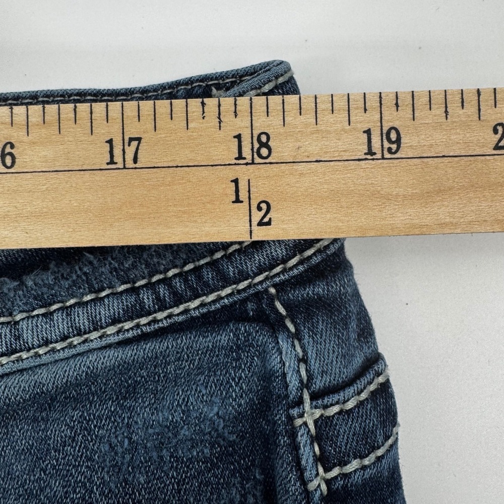 VIGOSS Womens Slim Boot Jeans Dark Wash Embroidered Pockets Size 18 Boho Western - Picture 9 of 12